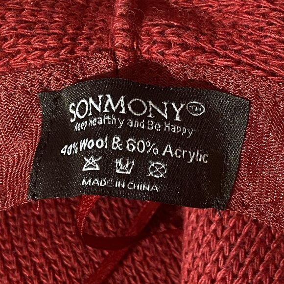 Modern Witch Hat NWT Deep Red + Moon Hair Clip Silvertone w/Stone Pendant NWOT - Picture 12 of 16